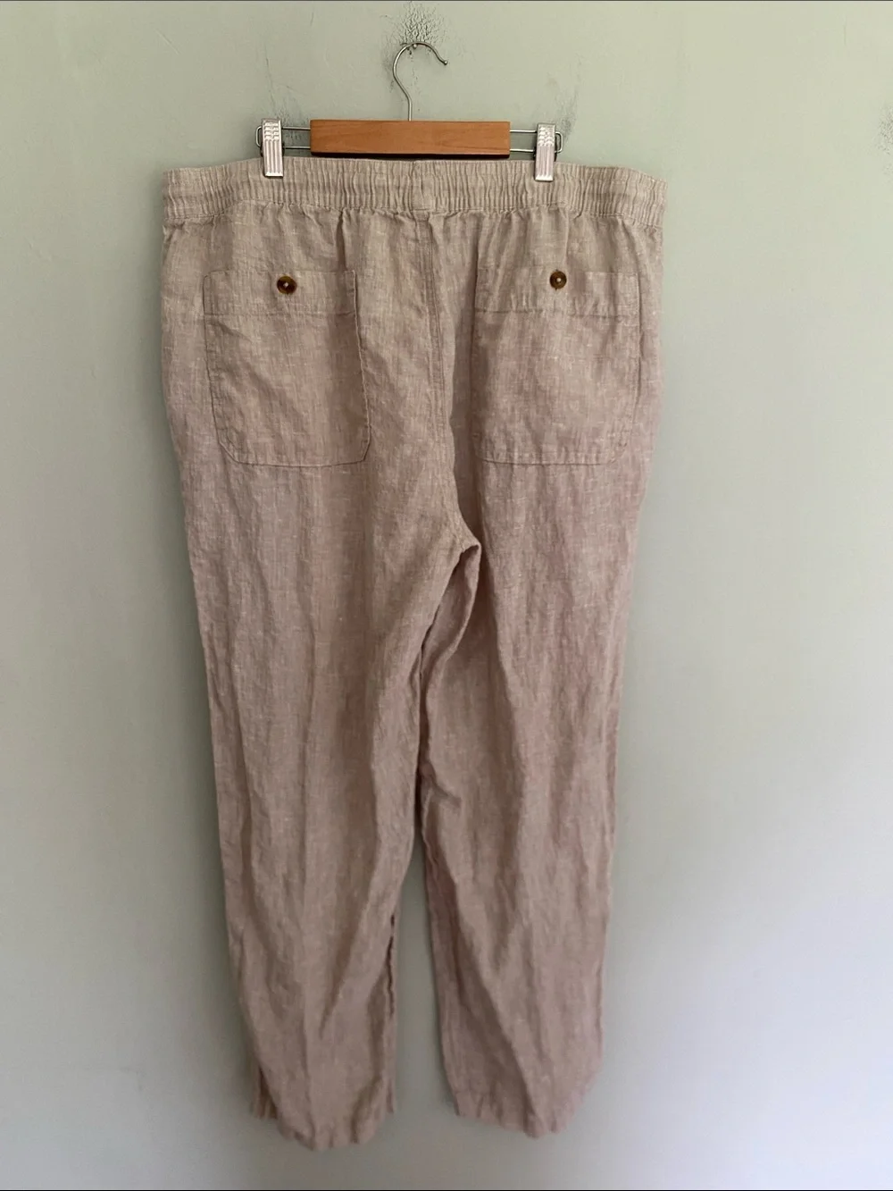 Quince Men’s 100% European Linen Drawstring Beach Pants in Flax Size XL